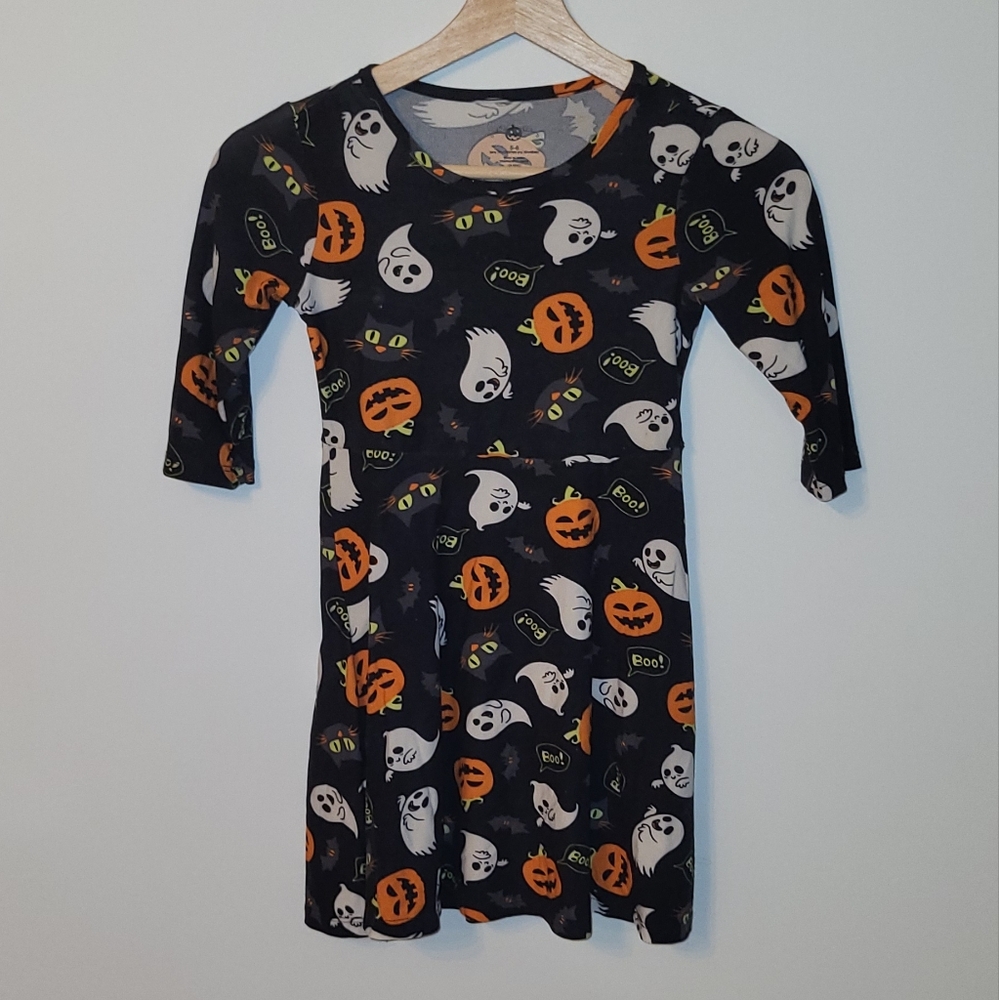 Kids Halloween Costume Dress - Black and Orange